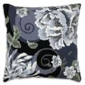 Anchor ALR02 Tapestry Kit: Cushion: Living: Floral Swirl in Black, Multi, 40 x 40cm