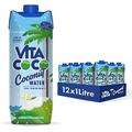 Vita Coco Pure Coconut Water Multipack 1L x 12, Naturally Hydrating, Packed With Electrolytes, Gluten Free, Full Of Vitamin C & Potassium