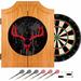 Trademark Global Hunt Skull Wood Dart Cabinet Set in Brown/Orange | 24.75 H x 20.5 W x 3.5 D in | Wayfair HUNT7000-SK