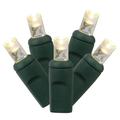 Vickerman 34668 - 100 Light 50' Green Wire Warm White LED Wide Angle Miniature Christmas Light String Set with 6" Spacing (X6G6101)
