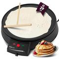 Clatronic Crepe Maker, Plastic wood, Black, One Size