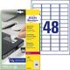 Avery Zweckform L6113-20 Anti-Tamper Security Labels 20 Sheets / 960 Labels / 45.7 x 21.2 mm White