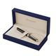 Waterman Exception Fountain Pen, Slim Black with 23k Gold Clip, Medium nib with Blue Ink Cartridge, Gift Box
