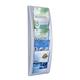 Paperflow Fast Paper Quick Fit System Wall Display 5 x A5 Silver 4063.35, Aluminum