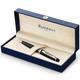 Waterman Expert Ballpoint Pen | Matte Black with Chrome Trim | Medium Tip | Blue Ink | Gift Box