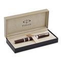 Parker Ingenuity Large Brown Rubber and Metal Chrome Trim Medium Nib 5th Technology Pen - Gift Boxed