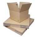 Double Wall Cardboard Boxes Large - 457x457x305mm (18x18x12ins). 20 per Pack. Strong Corrugated Cartons. Flatpacked & Easy Assembly for Moving, Shipping or Storage. Crush-Resistant Recyclable Brown Board with Kraft Finish & Lid Flaps. Prompt Delivery