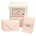 Original Crown Mill Luxury A6 Writing Cards Box Set with Lined C6 Envelopes - Pink (Pack of 50), 17638