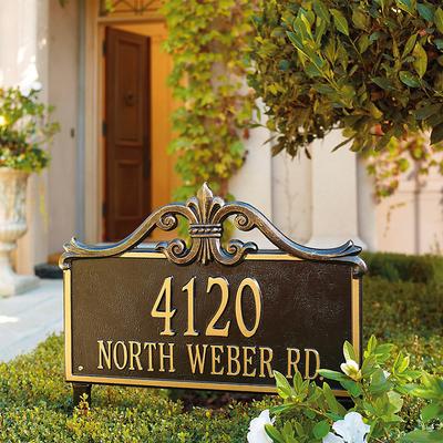 Kingston Address Plaques - Wall Plaque, Bronze/Gold Wall Plaque, Standard, One Line - Frontgate