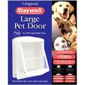 Staywell 760 White Pet Large Dog Door - Clear Dog Flap