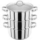 Judge JX05 Stainless Steel 3 Tier Steamer Set with 24cm 3.4L Casserole, 2 Steamers and Lid, Induction Ready, Gift Boxed - 25 Year Guarantee