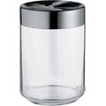 Alessi Julieta LC09 - Design Hermetic Kitchen Jar, Glass Body with Stainless Steel 18/10 Lid, 100 cl, Silver