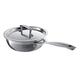 Le Creuset 3-Ply Stainless Steel Non-Stick Chef Pan with Lid, 24 x 8.5 cm , Silver, 96201424001000