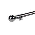 umlout New Black Nickel 300cms Metal Curtain Pole/Poles Available In 6 Sizes And 4 Colours. 28mm Diameter