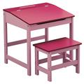 Premier Housewares Pink Childrens Table And Chair Set Hinge Lid Childrens Desk And Chair Set MDF Kids Desk And Chair Set Childs Desk