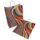 Ei-Packaging 50 Paper Carrier Party Gift Bags Twisted Handles 70's Retro Style 320x140x410mm
