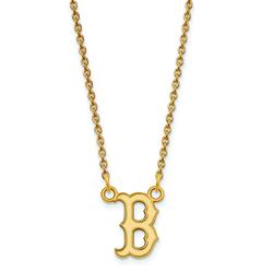 Women's Boston Red Sox 18'' 10k Yellow Gold Small Team Logo Pendant Necklace