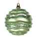 Vickerman 33613 - 7.9" Celadon Candy Glitter Wave Ball Christmas Tree Ornament (M132154)