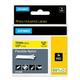 DYMO Rhino Industrie Nylonetiketten | flexibel | 12 mm x 3,5 m | schwarz auf gelbe | selbstklebendes Schriftband | fur DYMO Rhino und LabelManager Beschriftungsgerät