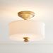 Minka Lavery Harbour Point 13 1/2" Etched White Glass Ceiling Light