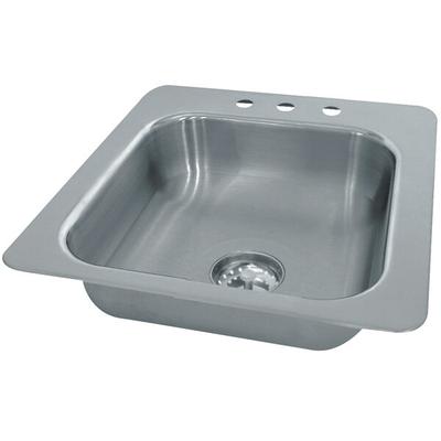 Advance Tabco SS-1-2321-10 Smart Series Single Bowl Drop-In Sink - 20" x 16" x 10" Bowl