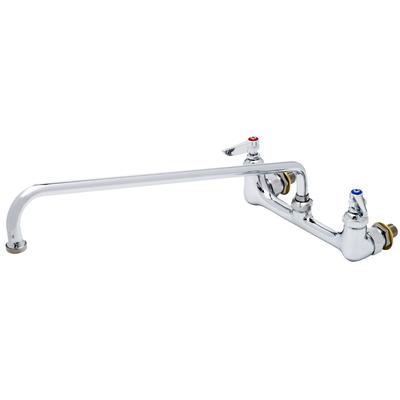T&S B-0230-CC-CR Wall Mounted Pantry Faucet with 8" Centers, 18" Swing Nozzle, Cerama Cartridges, and CC Connections
