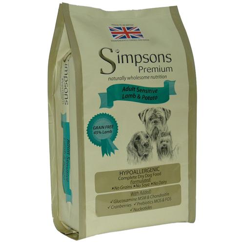 2x12kg Lamm & Kartoffel Simpsons Premium getreidefreies Hundefutter trocken