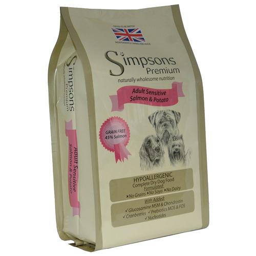 2x12kg Lachs & Kartoffel Simpsons Premium getreidefreies Trockenfutter für ausgewachsene Hunde