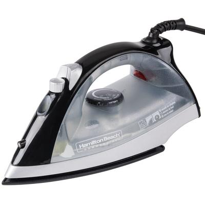 Hamilton Beach HIR200B Black Non-stick Hospitality Iron, Steam & Dry with Auto Shut Off - 120V, 1200W