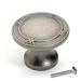 Dynasty Hardware Super Saver 1 3/8" Diameter Mushroom Knob Metal in Gray | 1.38 H x 1.38 W in | Wayfair K-4001-AN