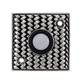 Vicenza Designs Cestino Push Button, Ceramic in Gray/Black | 0.375 H x 2.75 W x 2.75 D in | Wayfair D4000-VP