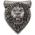 Vicenza Designs Sforza Lion Door Knocker in Gray/Black | 5 H x 3.625 W x 2.5 D in | Wayfair DK9000-VP