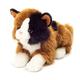 Teddy Hermann 90690 Lucky Cat Lying 7,9"/20 cm, Soft Toy, Plush Toy