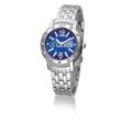 Just Cavalli Ladies Watch R7253161535 in Collection Crystal with 2 H and S, Blue Dial and Stainless Steel Bracelet