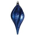 Vickerman 33669 - 12" Sea Blue Candy Glitter Swirl Drop Christmas Tree Ornament (M132662)