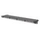 DIGITUS Patchpanel - 19-Zoll - Cat-6 - 24-Port RJ45 - Geschirmt - LSA Patch-Feld - Rack-Montage 0.5HE - Schwarz