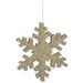 Vickerman 33178 - 30" Champagne Outdoor Glitter Snowflake Christmas Tree Ornament (L134811)