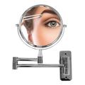 Danielle Creations Adjustable Wall Mounted Chrome Mirror x 10 Magnified 20cm