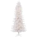 Vickerman 308501 - 8.5' x 46" Crystal White Pine Slim 650 Warm White Italian LED Lights Christmas Tree (A135681LED)