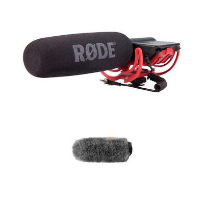 RODE VideoMic Camera-Mount Shotgun Microphone Kit with Auray Custom Windshield VIDEOMIC-R