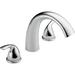 Delta Classic Double Handle Deck Mounted Roman Tub Faucet, Stainless Steel in Gray | 7.5 H in | Wayfair T2705