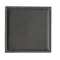 Dacasso Leatherette Low Profile Coaster Leather in Black | 0.12 H x 0.1 D in | Wayfair H1150
