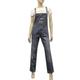 Coin Pocket Womens Ladies Blue Denim Jeans Long Dungarees Comfort Fit Size 8 to 22