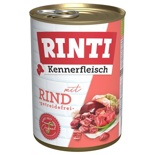 12x400g Kennerfleisch Rind RINTI Hundefutter nass