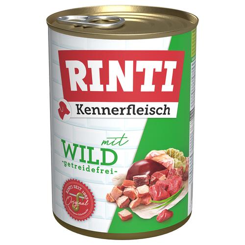 12x400g Kennerfleisch Wild RINTI Hundefutter nass