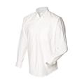 Henbury Mens Long Sleeve Classic Oxford Work Shirt (2XL) (White)