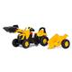 Rolly Toys S2602383 | rollyKid JCB| Kids Pedal Tractor with Loader and Trailer | 23837, Gelb