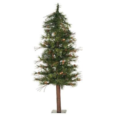 Vickerman 11713 - 5' x 30" Artificial Mixed Country Alpine with Pine Cones and Grapevines Christmas Tree (A801950)