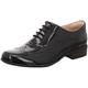 Clarks Womens Casual Clarks Hamble Oak Leather Shoes In Black Patent Wide Fit Size 3