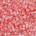 Miyuki Delica Seed Beads 11/0 Rose Pink Lined Crystal AB DB070 7.2 Grams